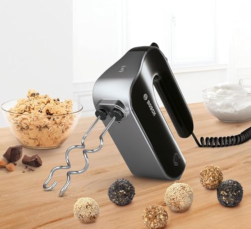 Bosch Handrührer Home Professional Styline MFQ4980B, 5 Stufen, 2 Edelstahl Rührbesen- und Knethaken, Mixstab Edelstahl, Universalzerkleinerer, 850 W, schwarz/dark silver 2