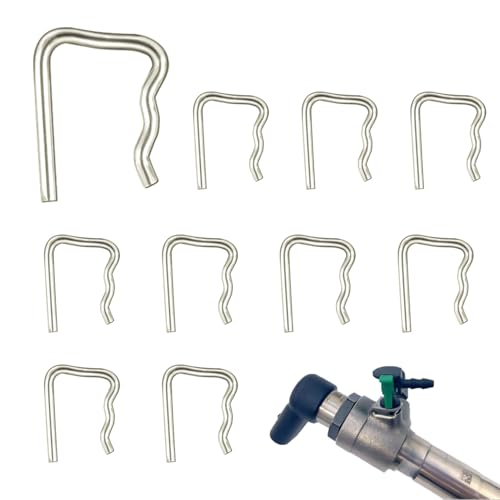 10 piezas inyector de carril común fugas clips de retención, inyector fugas sello abrazadera para Ford Peugeot Citroen Renault VW Volkswagen Jaguar Kit de tubería de combustible para coche (blanco, 10