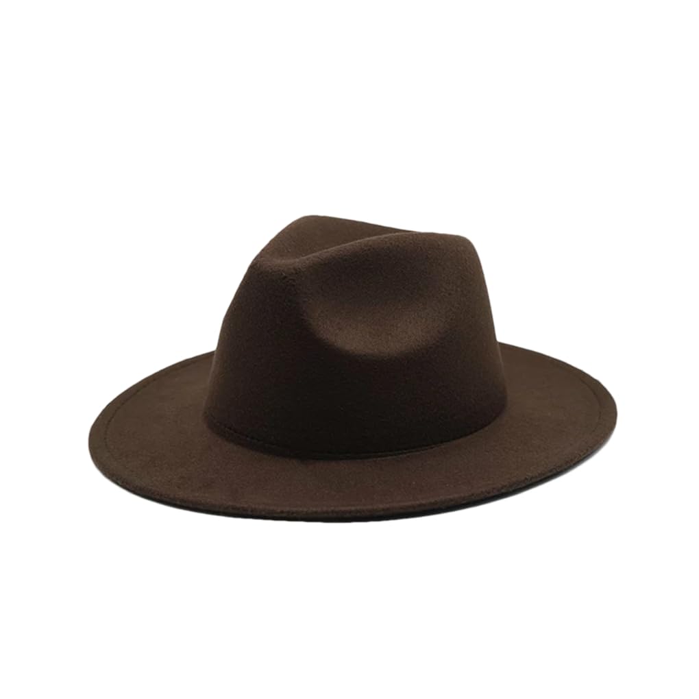 Cappello da donna in feltro Fedoras Big Brim cappelli per le donne Vintage Lady Flat Brim Jazz Cap