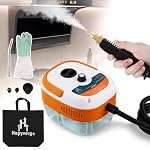 Handheld Steam Cleaner 2500W 1L Tank Pressurized Steamer with 3 Brush Heads for Tile Grout Kitchen Car Home