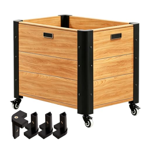 Cama de jardín elevada con ruedas para cultivar sin sufrir dolor de espalda 2