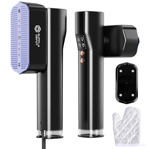 Travel Steamer for Clothes, Dual Voltage 1200W Handheld Steamer & Iron 2 in 1, Portable Mini Hand Held, Travel Size Garment Steamer&Iron Perfect for Global ＆ Europe Travel, 7.2FT Power Cord 100V-240V