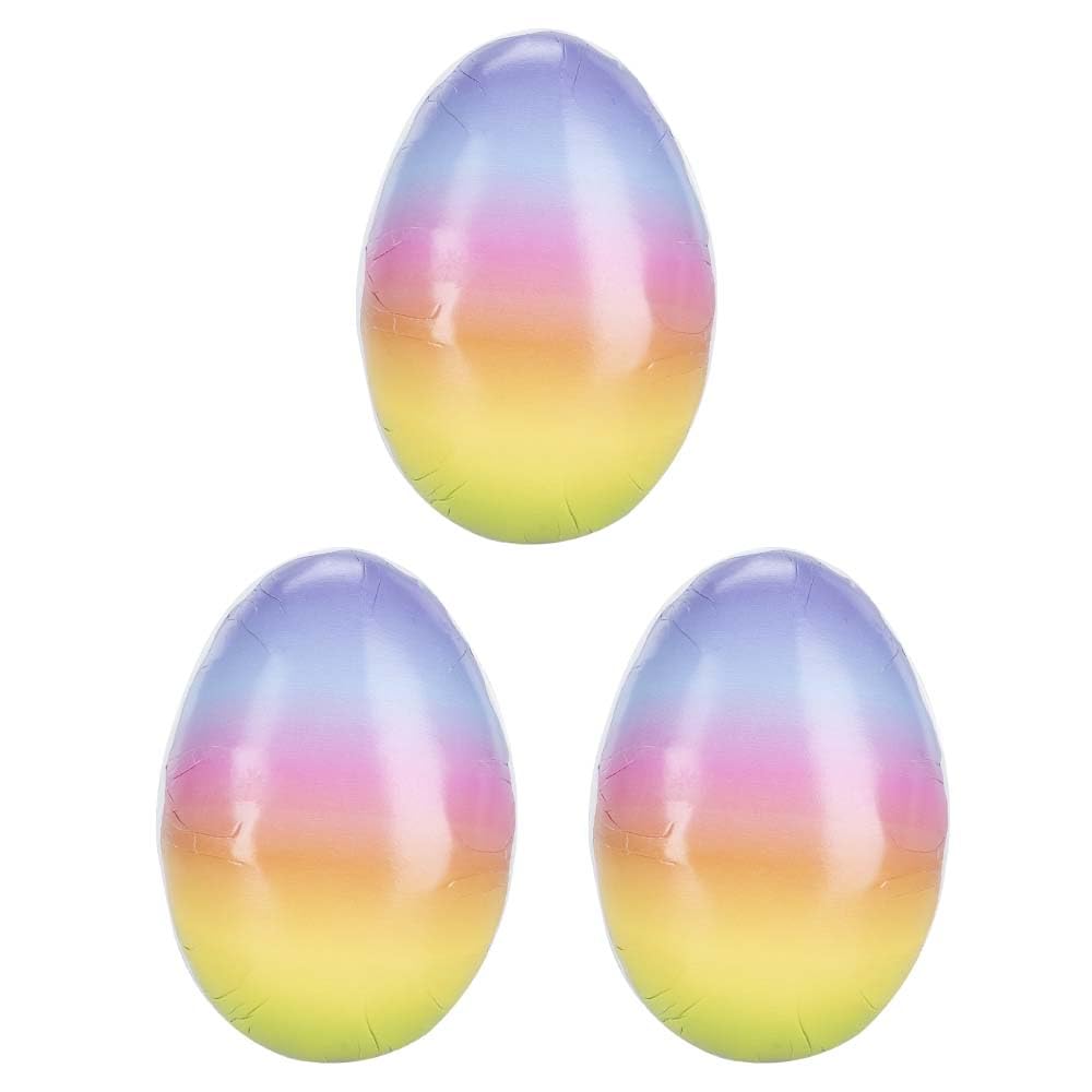 Ideen mit Herz Eier mit Farbverlauf | befüllbar | 3 Stück | Regenbogen | Oster-Überraschung | Frühling & Ostern | Deko | Geschenk | 9cm hoch