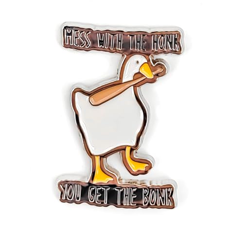 Image of Untitled Goose Enamel Pin - Animal World Series | Premium Enamel Pin - Statement Lapel Pin - Plated Badge for Clothing, Bags, Hats, Jackets, and Lanyards