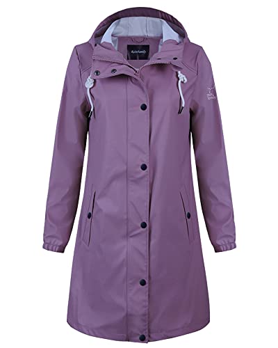 Friesennerz Veste de pluie pour femme en softshell avec capuche imperméable - Violet - M Cover