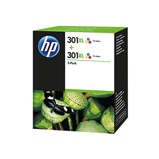 HP original - HP - Hewlett Packard DeskJet 2544 (301XL / D8J46AE) - 2 x skrivhuvudcyan, magenta, gul - 330 sidor - 8 ml