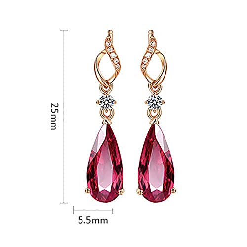 Boucles d'oreilles rubis goutte pour sublimer vos soirées - 6