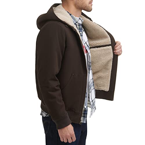 Image of Levi's Men's Workwear Cotton Canvas Hooded Bomber Jacket