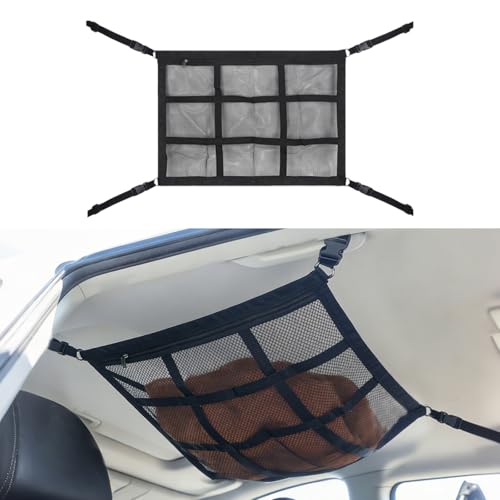 Filet de rangement de plafond de voiture pour libérer de la place dans le coffre des vans