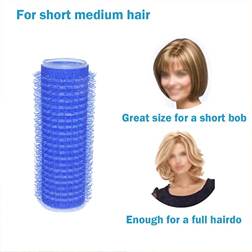 Admiring 12Pcs Roller Hair Curlers For Medium Short Hair,Heatless Roller Hair Curler For Bangs,Create Natural Curly Hairstyle Bule (Blue) #TOP4