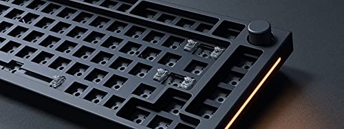 Glorious Gaming - Gmmk Pro Barebones Keyboard Kit (Usa Ansi) Compact 75% Keyboard W/Knob, Black Aluminum, Custom Diy Mechanical Keyboard, Tkl, Hotswap, Cherry Mx Style, Backlit Rgb, Usb-C Removable #TOP6