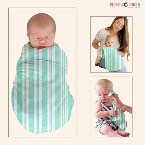 Image of NEW COMERS Baby Muslin Cloth Set | 6 Pcs Double Layered Pure Cotton Swaddle Wrap | Soft & Absorbent Baby Burp Cloth & Reusable Washcloth Towels, White (SBW 07)