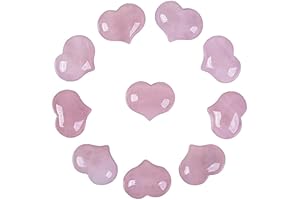 Natural Rose Quartz Heart Stones: Serenity and Healing in Every Pocket