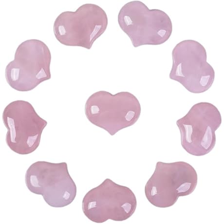 Natural Rose Quartz Heart Stones: Serenity and Healing in Every Pocket