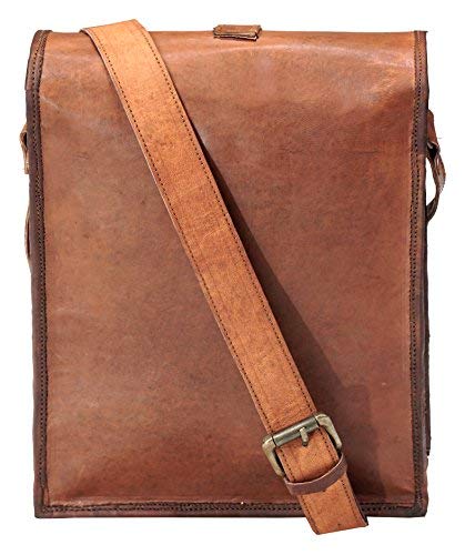 Real Vintage Genuine Leather Side Sling Shoulder Messenger Bag Size (L) 9 (H) 11 (W) 3-image-42