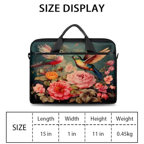 Maletín para laptop de 15 pulgadas con diseño floral miniatura 2
