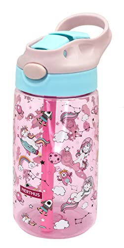 Nerthus FIH 917 Reusable Children's Bottle BPA Free Folding Spout, Ergonomic, Resistant, Durable, Lightweight