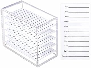 Parieo 1 Pack Acrylic Eyelash Pallet 5 Layers Eyelash Extension Storage Box Eyelashes Glue Pallet Holders Eyelash Display Storage Container Organizer