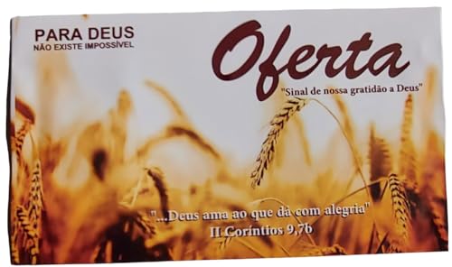 Envelope De Dizimo e Oferta para Deus não Existe Impossivel Capa Oferta