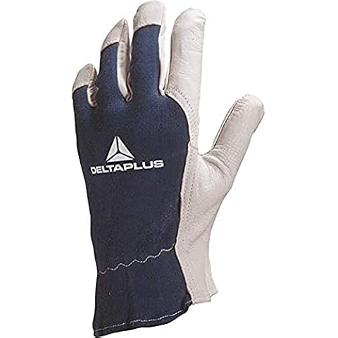 Delta Plus Mens Ct402 Goatskin Leather Glove / Jersey Back Natural-Blue, pack of 12 Cover