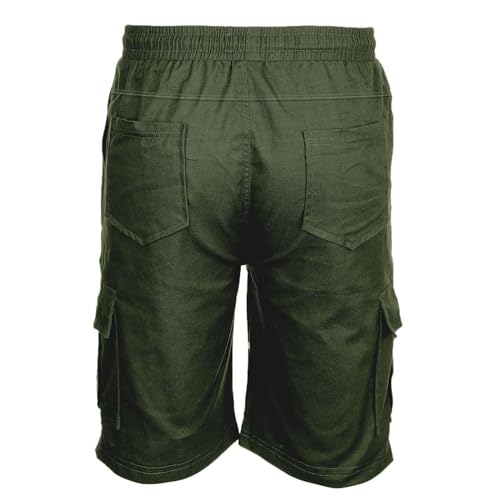 Mens Cargo Shorts Athletic Workout Gym Sweat Shorts Summer Casual Drawstring Elastic Waist Bermuda Short with Pockets4