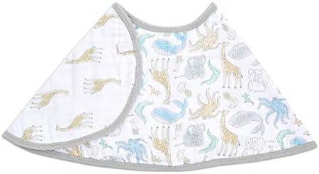 aden + anais Essentials Baby Burpy Bib, 100% Cotton Muslin, Soft Absorbent 4 Layers, Multi-Use Burp Cloth & Bib for Infant & Toddler, 57cm x 28cm, Single, Tropicalia