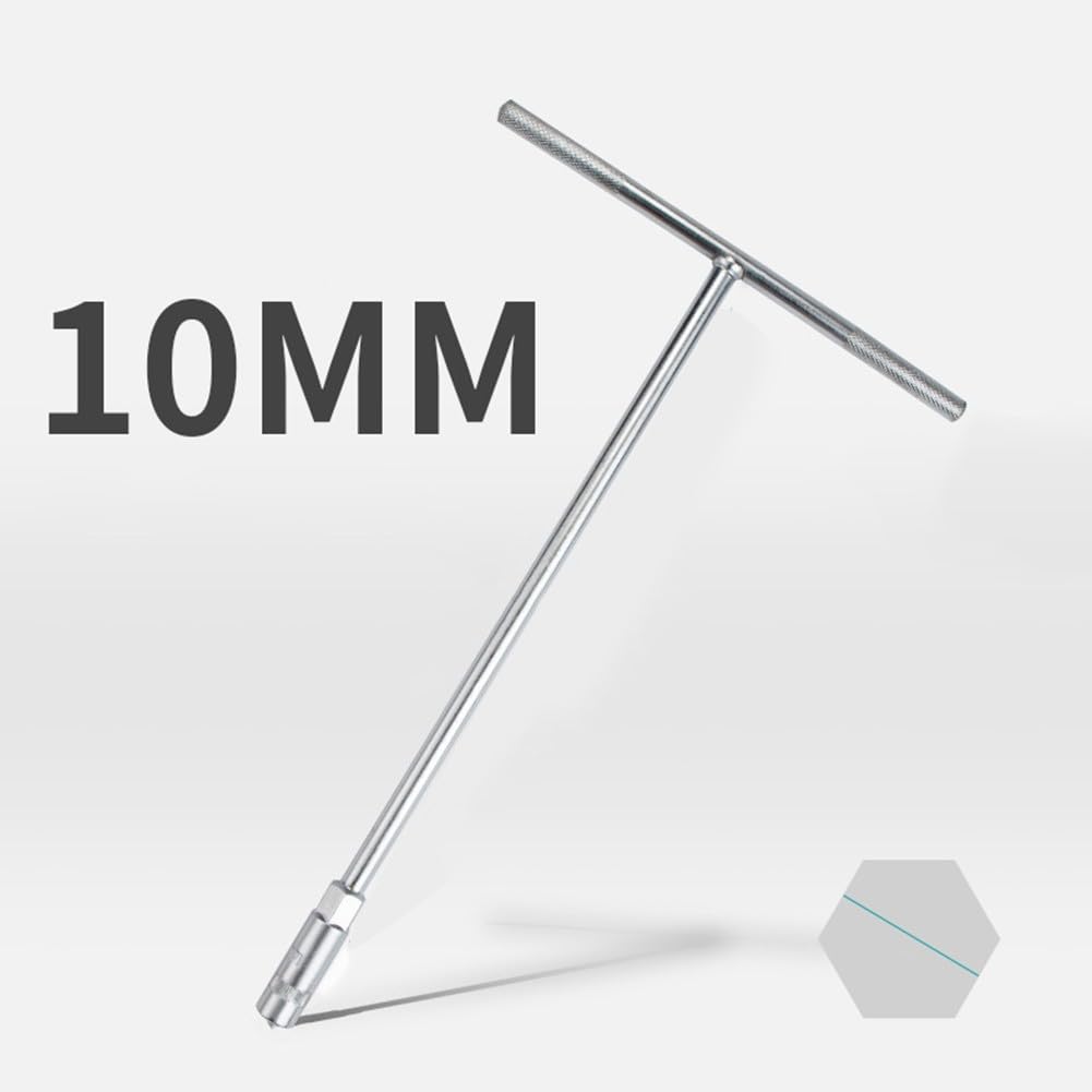 SPORTARC Chiave a bussola con manico a T, set di chiavi esagonali, 8-14 mm, in metallo, design a forma di T, per risparmiare energia, 5 pezzi per riparazione bici e moto