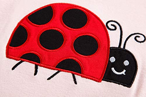 Family Feeling Little Girls Ladybug Summer Pajamas Short Sets 100% Cotton Kid 5 #TOP2