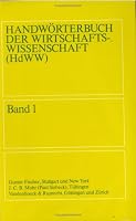 Handworterbuch Der Wirtschaftswissenschaft (Hdww) Band 01 3525102526 Book Cover