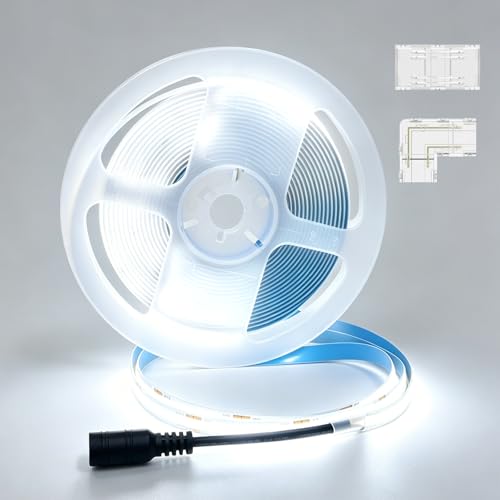 Tira LED COB 5M 24V 6500K Luz Blanca Fría miniatura 1