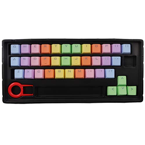 37 Teclas Teclados PBT Teclas retroiluminadas Dobles con extracción de tecla para Teclado mecánico estándar Color del Arco Iris