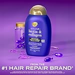 OGX Thick & Full + Biotin & Collagen Volumizing Shampoo, Nutrient-Infused Hair Shampoo with Vitamin B7 Biotin Gives Hair Volume & Body for 72+ Hours, Sulfate-Free Surfactants, 13 fl. oz - Image 2