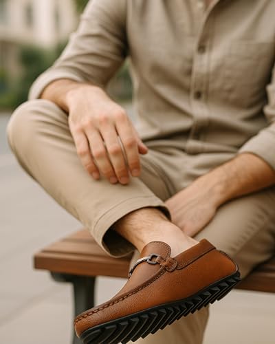Image of Kraasa Men Premium Causal Loafers | Driving Loafers | Lighweight Slip-On's | Soft Cushioned Insole | Super Flexible, Comfortable for Men