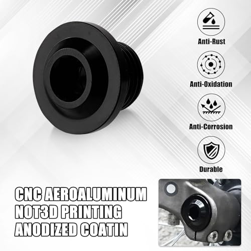 Image of Upgraded Front Fork Axle Nut for Sur Ron Light Bee S /X Talaria Sting L1E /X160 /X260, CNC Aluminum Alloy Anti-Rust Durable Front Wheel Axle Cap Screws Cover (Black, Front Fork Axle Nut)