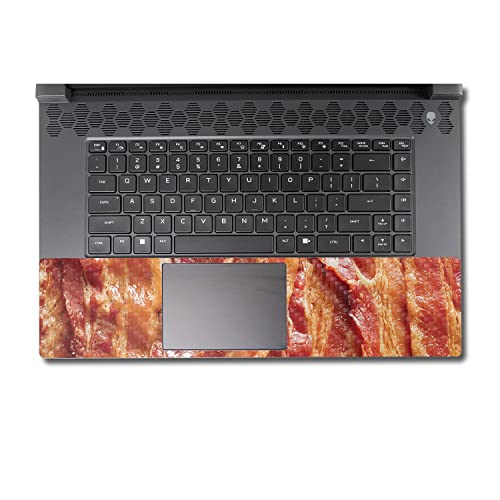 Image of MightySkins Carbon Fiber Skin Compatible with Alienware M17 R5 (2022) Full Wrap Kit - Crispy Bacon | Protective, Durable Textured Carbon Fiber Finish | Easy to Apply & Change Styles | Made in The USA