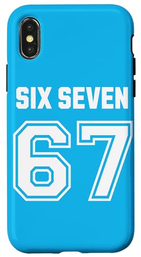 67 Six Seven Sport Design on Back. 6 7 Meme Men Women Kids X}zP[X iPhone X/XS p