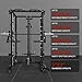 Fagus H All-in-One Smith Machine Power Cage with Dual Cable Crossover, LAT Pulldown & Weight Stack System,Multifunctional Home Gym Machine with LAT Pulldown, Chest Press, Leg Extension & Row
