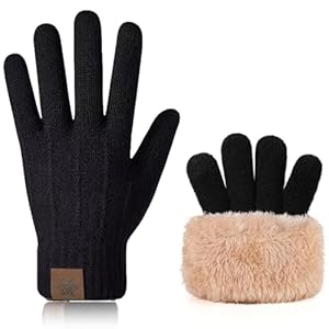 QUALTRIXIAN Gants pour Temps Froid Femmes Homme Dames Chaud Thermique Écran Tactile Gants d'hiver pour Conduite Cyling Course à Pied Ski Cyclisme
