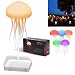 Produktbild OKESYO LED Quallen Lampe, 17 Farben RGB Touch Quallenlampe, Jellyfish Lampe Led Quallen, Tragbare Aufladbar Quallenlampe Stimmungslicht für Zuhause Büro Weihnachten Halloween Geschenke (mit Sockel)