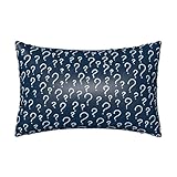 Photo Gallery tzttzt federa in raso di seta, per capelli e pelle, queen size, con cerniera, con punti interrogativi, 50 x 76 cm
