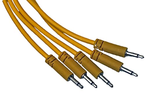 Câbles Eurorack Luigi's Modular Supply lot de 5 cordons spaghetti orange 15 cm