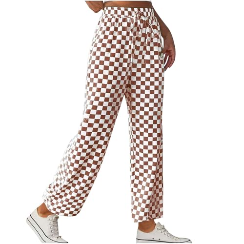 パンツ The Letters 24AW WORKERS WIDE PANTS L OYOANGLE Women's Straight Wide Leg Trousers Striped Print