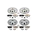 POWERSTOP KOE200 Autospecialty Front and Rear Replacement Brake Kit-OE Brake Rotors & Ceramic Brake Pads For 2006-2012 Ford Fusion | 2007-2012 Lincoln MKZ | 2008-2013 Mazda 6 | 2006-2011 Milan