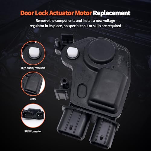 Image of HiSport Door Lock Actuator Motor Front Left Driver Side 72155-S5P-A11 72155S5PA11 Compatible with Honda Accord Civic CR-V Element Odyssey Pilot, Replacement for Acura RSX