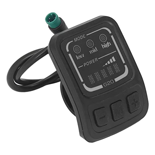 Akozon G20 F LED Display for Electric Bike, Scooter, ABS Material, Compact Design, Multifunction Display of Speed, Battery, Gear, Mileage