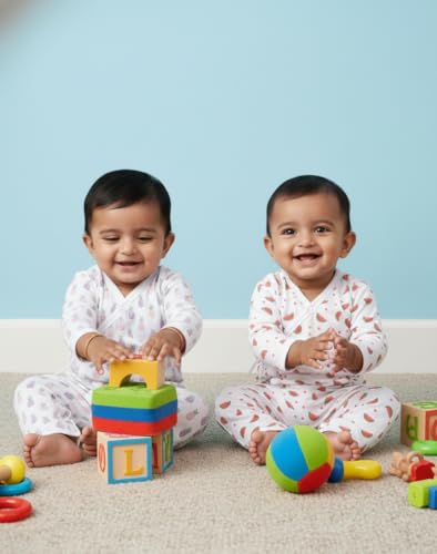 Image of The Mom Store Baby Romper Jabla Style Combo For Boys And Girls | Cotton | Soft Infant Bodysuit | Trendy Stylish Sleepwear For Newborn Baby | Printed | Unisex Comfortable Everyday Baby Wear