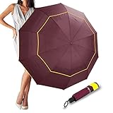 KAMAIXUN 62 Inch Oversize Windproof Golf Umbrella - Manual Double Canopy Vented Folding Portable for