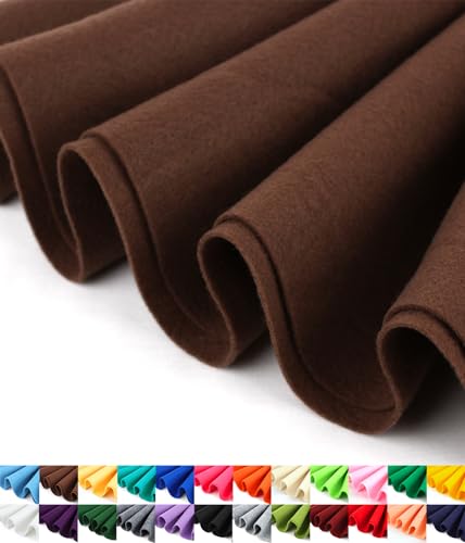 Image of Barcelonetta | Felt Fabric | 72 inch Wide | 1.6mm Thick | Acrylic & Soft | Felt by The Yard | Felt for DIY Crafts, Projects, Sewing (Light Brown, Half Yard)