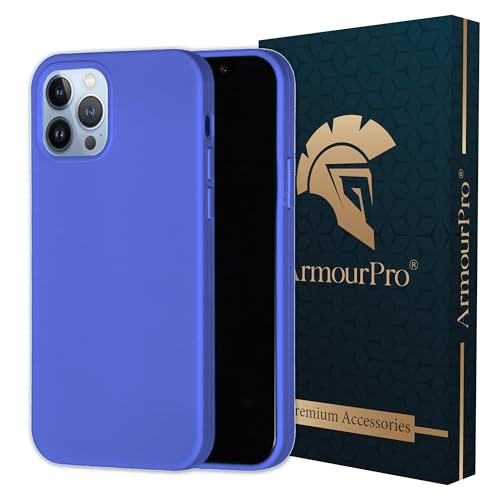 Image of ArmourPro Silicone Back Case for iPhone 15 Pro Max Soft-Touch Case | Warm Blue