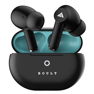 Boult Audio [Just Launched] K40 True Wireless in Ear Earbuds with 48H Playtime, 4* Mics ENC, 45ms Low Latency Gaming, Made in India, 13mm Bass Drivers Ear Buds Bluetooth Wireless TWS (Electric Black)